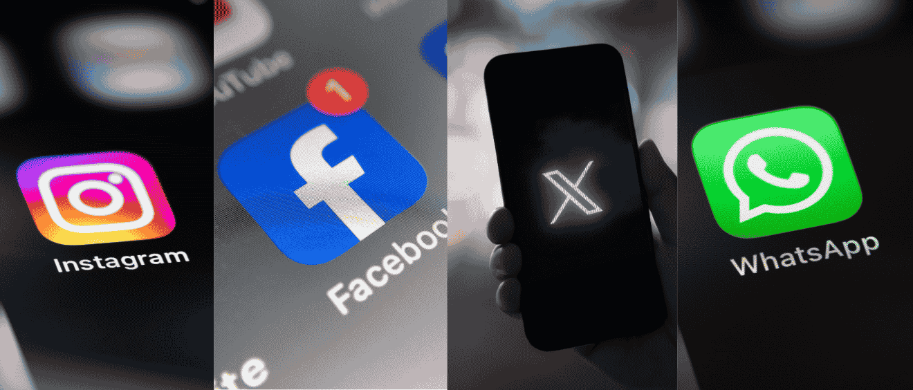 different social media app logos