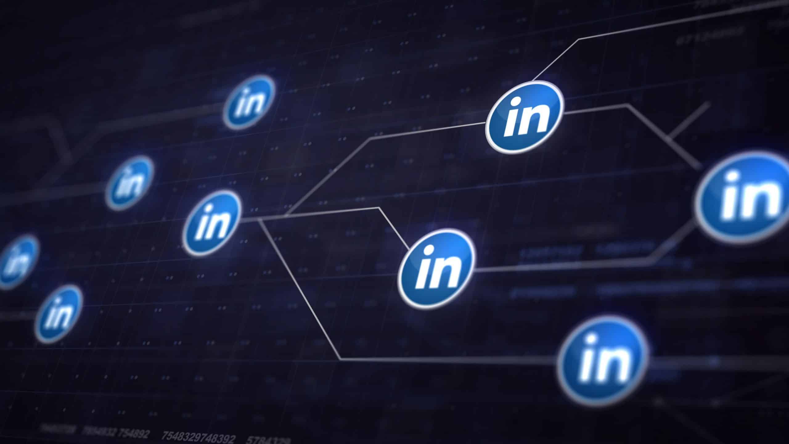 LinkedIn logo and network.